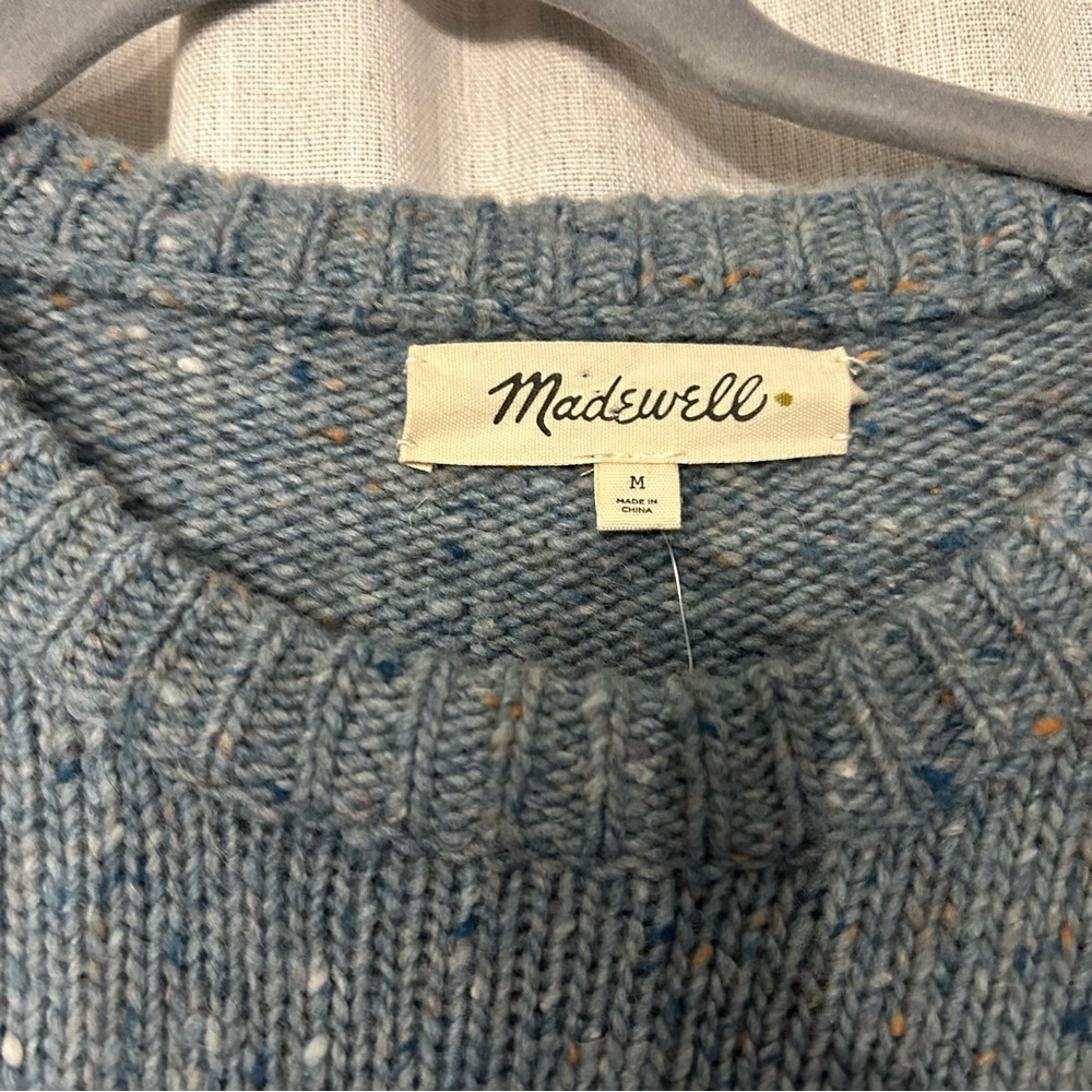 Madewell Heathered Blue Crewneck Sweater